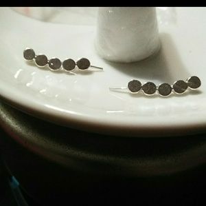 Macys Jewelry Jewelry - 💖 NWOT Silver Textured Crawler Earrings Macys Jewelry Jewelry - 💖 NWOT Silver Textured Crawler Earrings